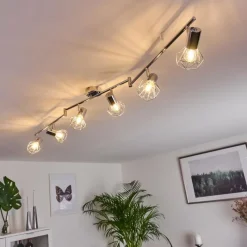 Lampes Vintages & Rétros-hofstein Plafonnier Orebro Chrome, 6 lumières