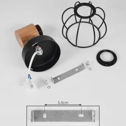 Lampes Vintages & Rétros-hofstein Plafonnier Orkanger Chrome, Noir, 1 lumière