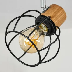 Lampes Vintages & Rétros-hofstein Plafonnier Orkanger Chrome, Écru, Noir, 2 lumières