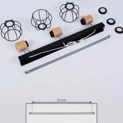 Lampes Vintages & Rétros-hofstein Plafonnier Orkanger Chrome, Écru, Noir, 3 lumières