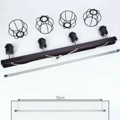 hofstein Plafonnier Orkanger Noir, 4 lumières* Spots Et Projecteurs