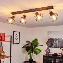 hofstein Plafonnier Orkanger Noir, 4 lumières* Spots Et Projecteurs