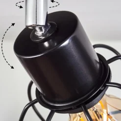 hofstein Plafonnier Orkanger Noir, 3 lumières* Spots Et Projecteurs