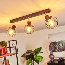 hofstein Plafonnier Orkanger Noir, 3 lumières* Spots Et Projecteurs