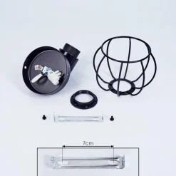 hofstein Plafonnier Orkanger Noir, 1 lumière* Spots Et Projecteurs