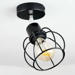 hofstein Plafonnier Orkanger Noir, 1 lumière* Spots Et Projecteurs