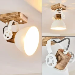 Lampes Vintages & Rétros-hofstein Plafonnier Orny Blanc, 1 lumière