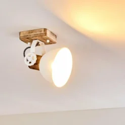 Lampes Vintages & Rétros-hofstein Plafonnier Orny Blanc, 1 lumière