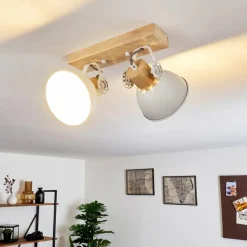 Lampes Vintages & Rétros-hofstein Plafonnier Orny Blanc, 2 lumières