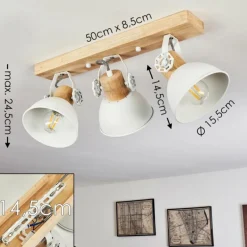 Lampes Vintages & Rétros-hofstein Plafonnier Orny Blanc, 3 lumières