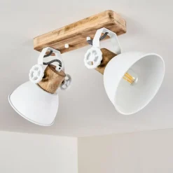 Lampes Vintages & Rétros-hofstein Plafonnier Orny Blanc, 2 lumières