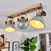 Lampes Industrielles-hofstein Plafonnier Orny Bois clair, Argenté, 3 lumières