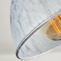 Lampes Industrielles-hofstein Plafonnier Orny Bois clair, Argenté, 3 lumières