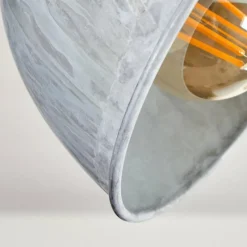 Lampes Industrielles-hofstein Plafonnier Orny Bois clair, Nickel mat, 3 lumières