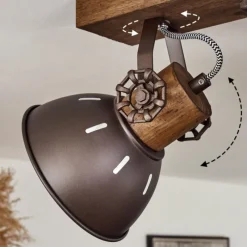 Lampes Vintages & Rétros-hofstein Plafonnier Orny Bois foncé, 4 lumières