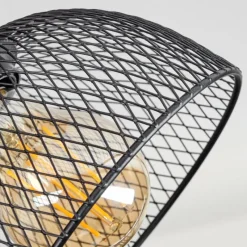 Lampes Industrielles-hofstein Plafonnier Orny Bois foncé, Noir, 4 lumières