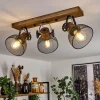 Lampes Industrielles-hofstein Plafonnier Orny Bois foncé, Noir, 3 lumières