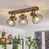 Lampes Industrielles-hofstein Plafonnier Orny Bois foncé, Noir, 3 lumières