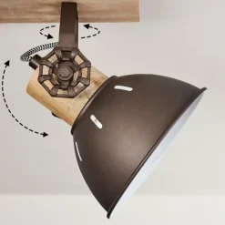 Lampes Vintages & Rétros-hofstein Plafonnier Orny Brun, 4 lumières