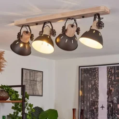 Lampes Vintages & Rétros-hofstein Plafonnier Orny Brun, 4 lumières