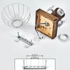 Lampes Industrielles-hofstein Plafonnier Orny Brun, Blanc, 1 lumière