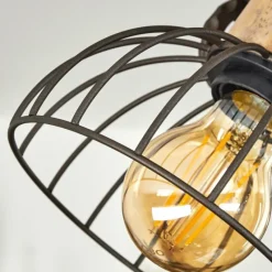 Lampes Industrielles-hofstein Plafonnier Orny Brun, Écru, 2 lumières