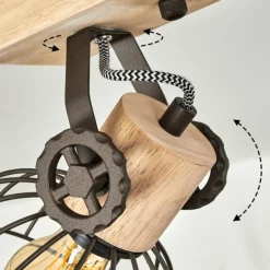 Lampes Industrielles-hofstein Plafonnier Orny Brun, Écru, 2 lumières