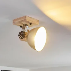 Lampes Industrielles-hofstein Plafonnier Orny Brun, Zingué, 1 lumière