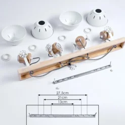 Lampes Vintages & Rétros-hofstein Plafonnier Orny Écru, 4 lumières