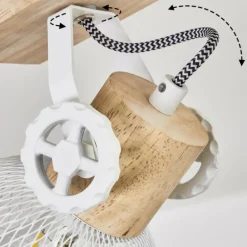 Lampes Industrielles-hofstein Plafonnier Orny Écru, Blanc, 4 lumières