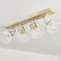 Lampes Industrielles-hofstein Plafonnier Orny Écru, Blanc, 4 lumières