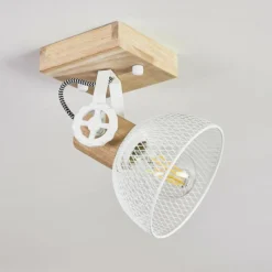 Lampes Industrielles-hofstein Plafonnier Orny Écru, Blanc, 1 lumière