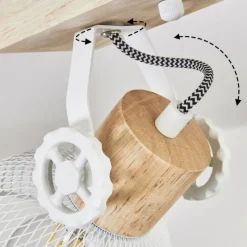 Lampes Industrielles-hofstein Plafonnier Orny Écru, Blanc, 2 lumières