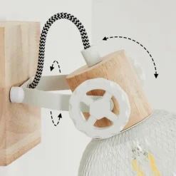 Lampes Industrielles-hofstein Plafonnier Orny Écru, Blanc, 1 lumière