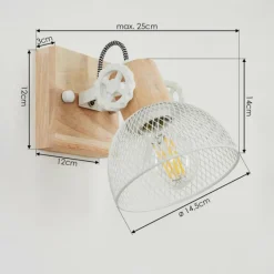 Lampes Industrielles-hofstein Plafonnier Orny Écru, Blanc, 1 lumière