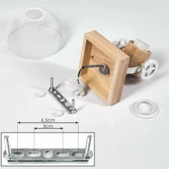 Lampes Industrielles-hofstein Plafonnier Orny Écru, Blanc, 1 lumière