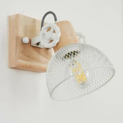 Lampes Industrielles-hofstein Plafonnier Orny Écru, Blanc, 1 lumière