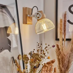 Lampes Industrielles-hofstein Plafonnier Orny Écru, Blanc, 1 lumière