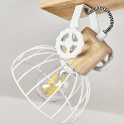 Lampes Industrielles-hofstein Plafonnier Orny Écru, Blanc, 3 lumières