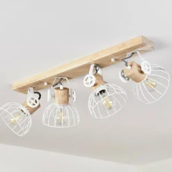 Lampes Industrielles-hofstein Plafonnier Orny Écru, Blanc, 4 lumières