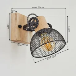 Lampes Industrielles-hofstein Plafonnier Orny Écru, Noir, 1 lumière