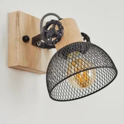 Lampes Industrielles-hofstein Plafonnier Orny Écru, Noir, 1 lumière