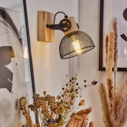 Lampes Industrielles-hofstein Plafonnier Orny Écru, Noir, 1 lumière