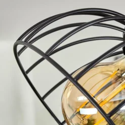 Lampes Industrielles-hofstein Plafonnier Orny Écru, Noir, 2 lumières