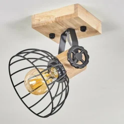 Lampes Industrielles-hofstein Plafonnier Orny Écru, Noir, 1 lumière