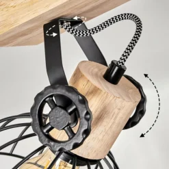 Lampes Industrielles-hofstein Plafonnier Orny Écru, Noir, 4 lumières