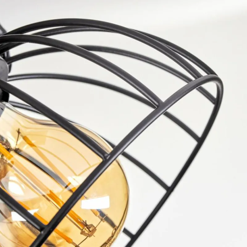 Lampes Industrielles-hofstein Plafonnier Orny Écru, Noir, 4 lumières