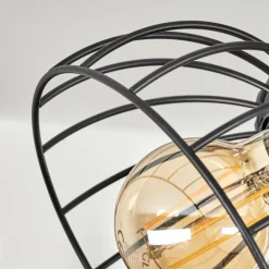 Lampes Industrielles-hofstein Plafonnier Orny Écru, Noir, 3 lumières