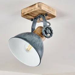 Lampes Industrielles-hofstein Plafonnier Orny Gris, 1 lumière
