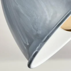 Lampes Industrielles-hofstein Plafonnier Orny Gris, Bois clair, 4 lumières